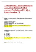 AK Fireproofing Contractor Questions  And Correct Answers &lpar;Verified  Answers&rpar; Plus Rationale2026 Q&A&vert;  Instant Download Pdf
