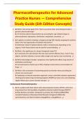 Pharmacotherapeutics for Advanced  Practice Nurses &mdash; Comprehensive  Study Guide &lpar;6th Edition Concepts&rpar;