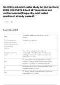 ISA Utility Arborist Master Study Set &lpar;All Sections&rpar; 2025&vert; COMPLETE EXAM SET &lpar;questions and verified answers&rpar;frequently most tested questions &vert; already passed&excl;&excl;