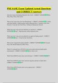 PSE SASE Exam Updated Actual Questions  and CORRECT Answers