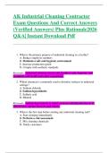 AK Industrial Cleaning Contractor  Exam Questions And Correct Answers  &lpar;Verified Answers&rpar; Plus Rationale2026  Q&A&vert; Instant Download Pdf 