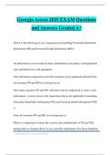 Georgia Access 2025 EXAM Questions and Answers Graded A&plus;