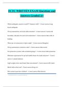 FCTC WRITTEN EXAM Questions and Answers Graded A&plus;