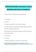 NURS 5220 Health Assessment&colon; Exam 2 Questions and Answers Graded A&plus;