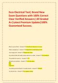  Esco Electrical Test&vert; Brand New Exam Questions with 100&percnt; Correct Clear Verified Answers&vert; All Graded A&plus;&vert;Latest Premium Update&vert;100&percnt; Guaranteed Success&period;