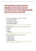 AK Insulation Contractor Exam  Questions And Correct Answers  &lpar;Verified Answers&rpar; Plus Rationale2026  Q&A&vert; Instant Download Pdf  