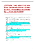 AK Marine Construction Contractor  Exam Questions And Correct Answers  &lpar;Verified Answers&rpar; Plus Rationale2026  Q&A&vert; Instant Download Pdf 