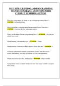 WGU D278 SCRIPTING AND PROGRAMMING FOUNDATIONS EXAM QUESTIONS WITH CORRECT VERIFIED ANSWERS