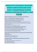 PRINCIPLES OF AUDITING & ASSURANCE  SERVICES 23RD EDITION 2026 STUDY  GUIDE &vert; COMPREHENSIVE CHAPTER  REVIEW & LEARNING KEY POINTS &vert;&vert; NEW  VERSION