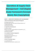 Operations & Supply Chain  Management &ndash; Full Chapter  Study Framework &lpar;Concept Based&comma; Non-Copyrighted&rpar;