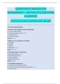 QUANTITATIVE ANALYSIS FOR  MANAGEMENT &ndash; 100 PRACTICE QUESTIONS  & ANSWERS  &lpar;Correct answers marked with ️️&rpar; 