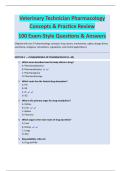 Veterinary Technician Pharmacology  Concepts & Practice Review  100 Exam-Style Questions & Answers 