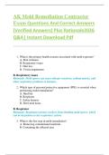 AK Mold Remediation Contractor  Exam Questions And Correct Answers  &lpar;Verified Answers&rpar; Plus Rationale2026  Q&A&vert; Instant Download Pdf  