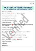 NC 302 POST LICENSING QUESTIONS  WITH DETAILED VERIFIED ANSWERS