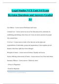 Legal Studies VCE Unit 3&sol;4 Exam Revision Questions and Answers Graded A&plus;