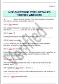 NEC QUESTIONS WITH DETAILED  VERIFIED ANSWERS 