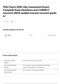 WGU Psych D094 Obj&period; Assessment Exam&vert; Complete Exam Questions and CORRECT Answers&vert; &lpar;2025 update&rpar; Assured success&vert; grade A&plus;