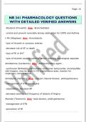 NR 341 PHARMACOLOGY QUESTIONS  WITH DETAILED VERIFIED ANSWERS 