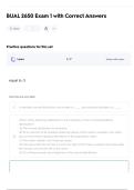 PACKAGE-&colon;&colon;BUAL 2650 EXAMS WITH CORRECT ANSWERS 