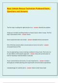 Basic Vehicle Rescue Technician Proboard Exam - Questions and Answers