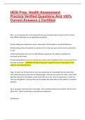 HESI Prep  Health Assessment Practice Verified Questions And 100&percnt; Correct Answers &vert;&vert; Certified