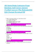 AK Storm Drain Contractor Exam  Questions And Correct Answers  &lpar;Verified Answers&rpar; Plus Rationale2026  Q&A&vert; Instant Download Pdf  