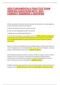 HESI FUNDAMENTALS PRACTICE EXAM  QUESTIONS WITH 100&percnt; CORRECT ANSWERS &vert;&vert; CERTIFIED &vert;&vert; VERIFIED EXAM QUESTIONS