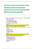 AK Thermal Systems Contractor Exam  Questions And Correct Answers  &lpar;Verified Answers&rpar; Plus Rationale2026  Q&A&vert; Instant Download Pdf  