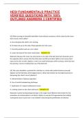 HESI FUNDAMENTALS PRACTICE  VERIFIED QUESTIONS WITH 100&percnt; OUTLINED ANSWERS &vert;&vert; CERTIFIED &vert;&vert; 100&percnt; SUCCESS