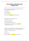 NR 508 &ndash; Week 5 Questions and Answers &lpar;2025&rpar; &ndash; Advanced Pharmacology & Endocrine Management Study Set