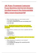 AK Water Treatment Contractor  Exam Questions And Correct Answers  &lpar;Verified Answers&rpar; Plus Rationale2026  Q&A&vert; Instant Download Pdf  
