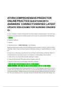 ATI RN Comprehensive Predictor Practice Questions 2025 &vert; Verified Correct Answers & Updated Exam Prep for Nursing Students