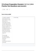 CCA Exam Preparation Domains 1&comma; 2&comma; 3&comma; 4&comma; 5&comma; & 6 Practice Test Questions and Answers