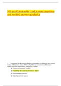 NR 442 Community Health exam questions and verified answers graded A