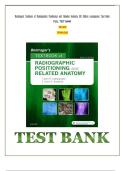 Bontrager s textbook of radiographic positioning and related anatomy 9th edition lampignano test bank