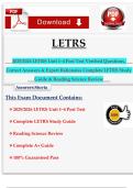 2025&sol;2026 LETRS Unit 1&ndash;4 Post Test Verified Questions&comma; Correct Answers & Expert Rationales Complete LETRS Study Guide & Reading Science Review