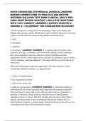 DAVIS ADVANTAGE FOR MEDICAL-SURGICAL NURSING MAKING CONNECTIONS TO PRACTICE 2ND EDITION HOFFMAN SULLIVAN TEST BANK CLINICAL ADULT MED-SURG EXAM REVIEW 2026&sol;2027 &vert;&vert; MULTIPLE QUESTIONS WITH 100&percnt; CORRECT ANSWERS &vert;&vert; EXPERT-VERIFIED & GRADED A&plus; &vert;&vert; BLUEPRINT FO