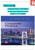 Test Bank for Corporate Finance 13th Edition by Ross&comma; Westerfield & Jaffe &vert; Complete Exam Prep Latest Update 2026