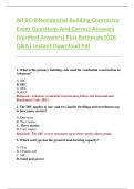 AR BC-R Residential Building Contractor  Exam Questions And Correct Answers  &lpar;Verified Answers&rpar; Plus Rationale2026  Q&A&vert; Instant Download Pdf  AR BC-R Residential Building Contractor  Exam Questions And Correct Answers  &lpar;Verified Answers&rpar; Plus Rationale20
