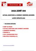 2025 JAMF 100  ACTUAL QUESTIONS & CORRECT VERIFIED ANSWERS 