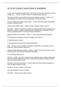 HLTH 331 EXAM 2 QUESTIONS & ANSWERS
