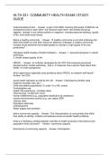 HLTH 331- COMMUNITY HEALTH EXAM I STUDY GUIDE