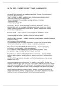HLTH 331 - EXAM 1QUESTIONS & ANSWERS