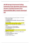 AR BR Boring & Horizontal Drilling  Contractor Exam Questions And Correct  Answers &lpar;Verified Answers&rpar; Plus  Rationale2026 Q&A&vert; Instant Download  Pdf   1&period; Which of the following is the primary purpose of a horizontal  directional drill &lpar;HDD&rpar;
