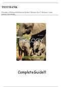Test Bank for Principles of Biology 4th Edition by Brooker&comma; Widmaier&comma; Graham&comma; Stiling &ndash; Complete Chapters with Answer Key