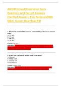 AR DW Drywall Contractor Exam  Questions And Correct Answers  &lpar;Verified Answers&rpar; Plus Rationale2026  Q&A&vert; Instant Download Pdf