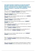 TEST BANK FOR WONG'S ESSENTIALS OF PEDIATRIC NURSING MATERNITY & PEDIATRIC CLINICAL EXAM REVIEW 2026&sol;2027 &vert;&vert; MULTIPLE QUESTIONS WITH 100&percnt; CORRECT ANSWERS &vert;&vert; EXPERT-VERIFIED & GRADED A&plus; &vert;&vert; BLUEPRINT FOR GUARANTEED SUCCESS&excl;&excl;&excl;