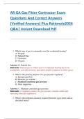 AR GA Gas Fitter Contractor Exam  Questions And Correct Answers  &lpar;Verified Answers&rpar; Plus Rationale2026  Q&A&vert; Instant Download Pdf  