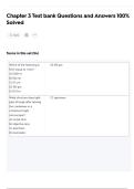 Chapter 3 Test bank Questions and Answers 100&percnt; Solved