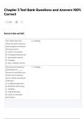 Chapter 3 Test Bank Questions and Answers 100&percnt; Correct